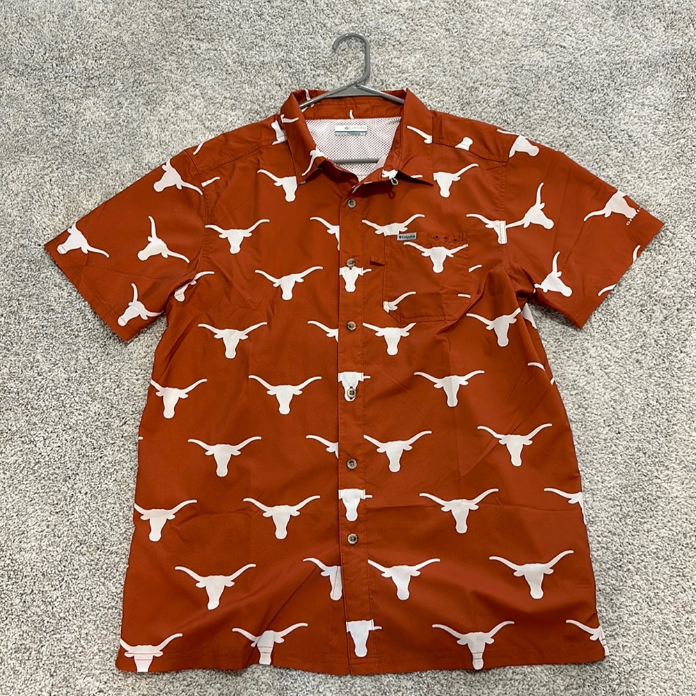 Men’s Columbia Button Down Shirt (University of Texas Longhorns) Size: M